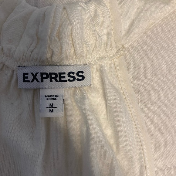 Silver and White Striped Women's Top - Picture 3 of 4